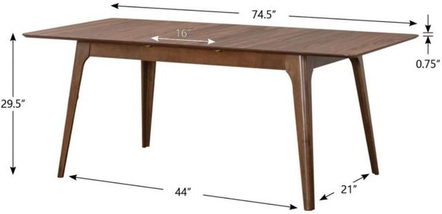Winners Only® Uptown Medium Walnut Dining Table-2