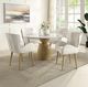 ACME Furniture Qwin 2-Piece Beige/Oak Arm Chair Set-2