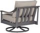 Signature Design by Ashley® North Island Gray/White Aluminum/Fabric Outdoor Swivel Lounge Chair-3