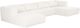 TOV Furniture Tarra 4-Piece Cream Modular U-Shape Sectional and Chaise-0