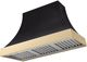 AGA Cascade 36" Matte Black Wall Mounted Range Hood with Polished Brass Trim-0