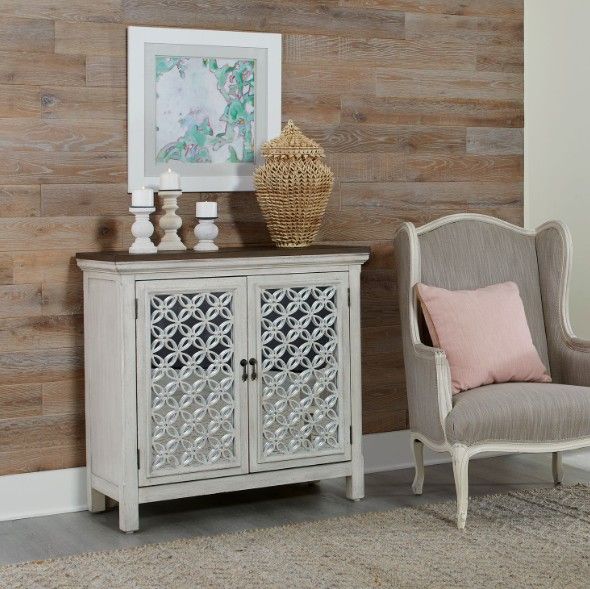 Liberty Furniture Westridge Antique White/Brown Accent Cabinet-1