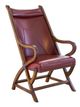 Elements International Hunter 2-Piece Cherry Chair and Ottoman Set-1