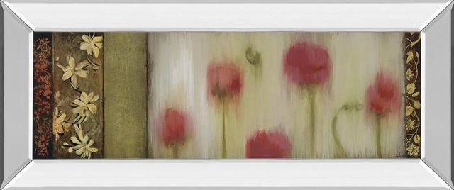 Classy Art Rain Flower Il by Dysart Mirrored Frame Wall Art-0