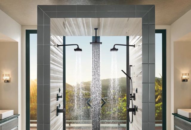 Brizo Siderna® Matte Black Single-Function Slide Bar Hand Shower-3