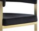 Meridian Furniture Marcello Black/Brushed Brass Velvet Dining Chair-5