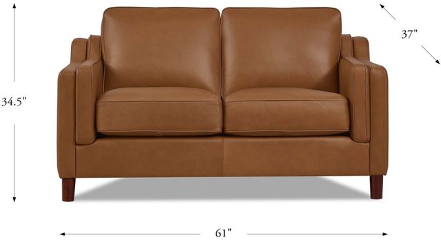 Hydeline® Bella Cognac Brown Loveseat-1