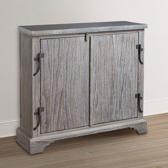 Bassett® Furniture Antiquities Driftwood Oak 44" Boatmaker's Cabinet-1
