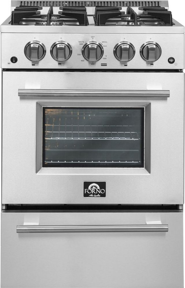 FORNO® Lazio 24" Stainless Steel Pro Style Gas Range