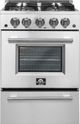 FORNO® Breno 24" Stainless Steel Pro Style Gas Range-0