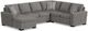 Charisma™ Theodore Chrome Stationary Sectional-0