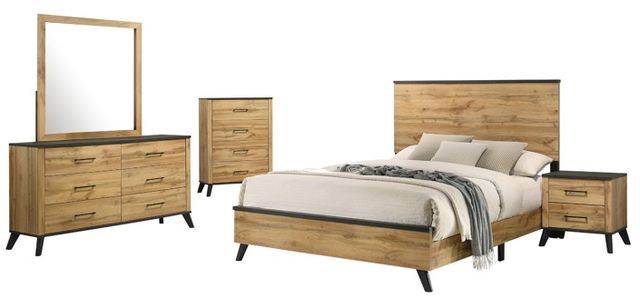 Coaster® Kaywood 5-Piece Natural Pine Eastern King Bedroom Set-0