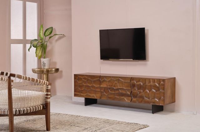 Jaipur Furniture Cordelle Brown Low Plazma Media Console-1