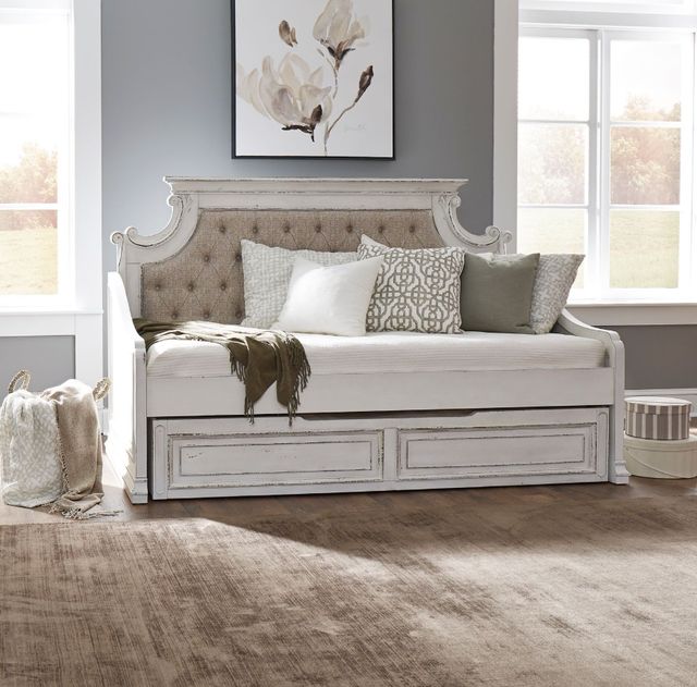 Liberty Furniture Magnolia Manor Antique White/Taupe Twin Daybed with Trundle-1