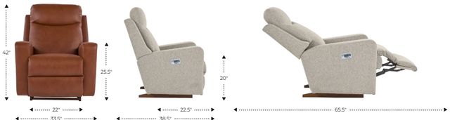 La-Z-Boy® Emmons Natural Power Wall Recliner with Headrest and Lumbar-2