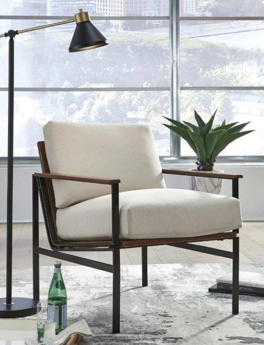 Signature Design by Ashley® Tilden Brown-Ivory Accent Chair-3
