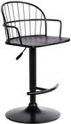 Armen Living Edward Black Adjustable Bar Stool-0