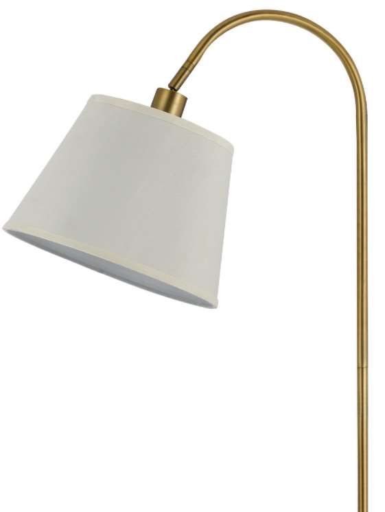 Cal® Lighting & Accessories Covington Antique Brass/Light Gray Floor Lamp-1
