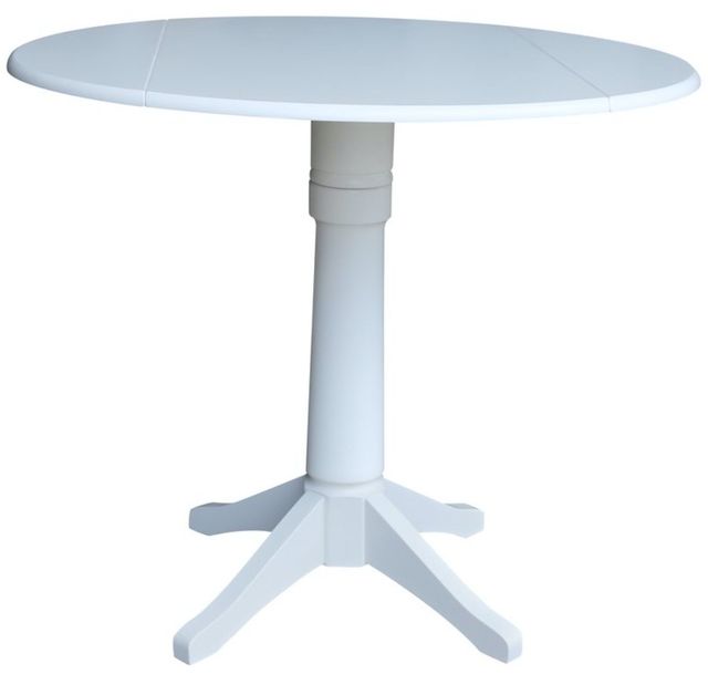 John Thomas Furniture® Dining Essentials Pure White 42" Drop Leaf Table