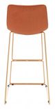 Zuo® Adele Orange and Gold Bar Chair-3
