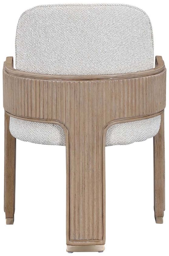Michael Amini® West Kensington Sea Salt Caramel Dining Arm Chair-3