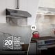 Broan Glacier 2 Series 36" Black Stainless Steel Under Cabinet Range Hood-2