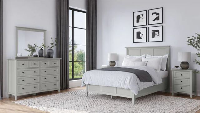 Modus Furniture Grace Elephant Gray Twin Panel Bed-1