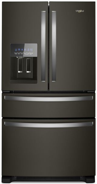 Whirlpool® 36" 24.5 Cu. Ft. Fingerprint Resistant Black Stainless Steel French Door Refrigerator