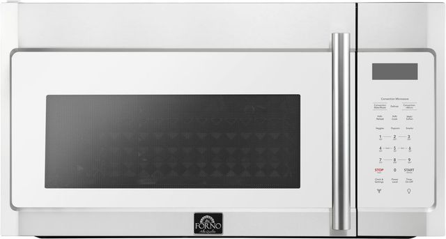 FORNO® Fornace Series Espresso 1.5 Cu. Ft. Fingerprint Resistant White Over The Range Microwave -0
