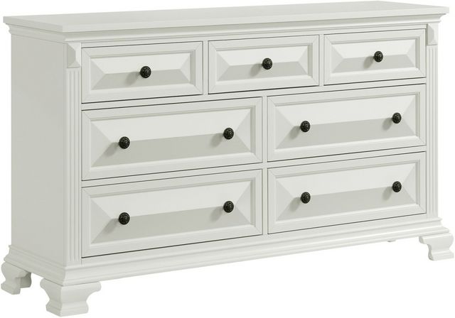 Elements International Bridgestone Antique White Dresser | Lafferty's ...