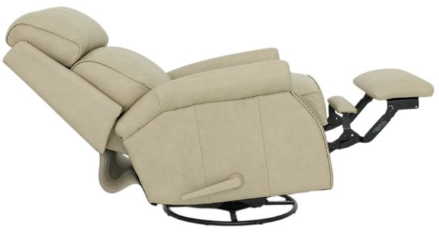 BarcaLounger® Crews Cashmere Stone Leather Manual Swivel Glider Recliner-1
