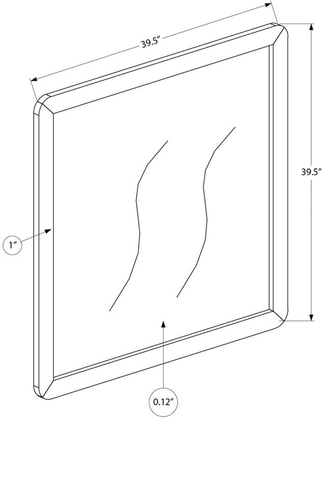 Monarch Specialties Inc. White Oak Wall Mirror-2