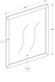 Monarch Specialties Inc. White Oak Wall Mirror-2