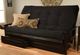 Kodiak Furniture Monterey Suede Black/Espresso Queen Storage Futon with Mattress -1