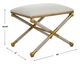 Uttermost® Socialite Gold/White Small Bench-2