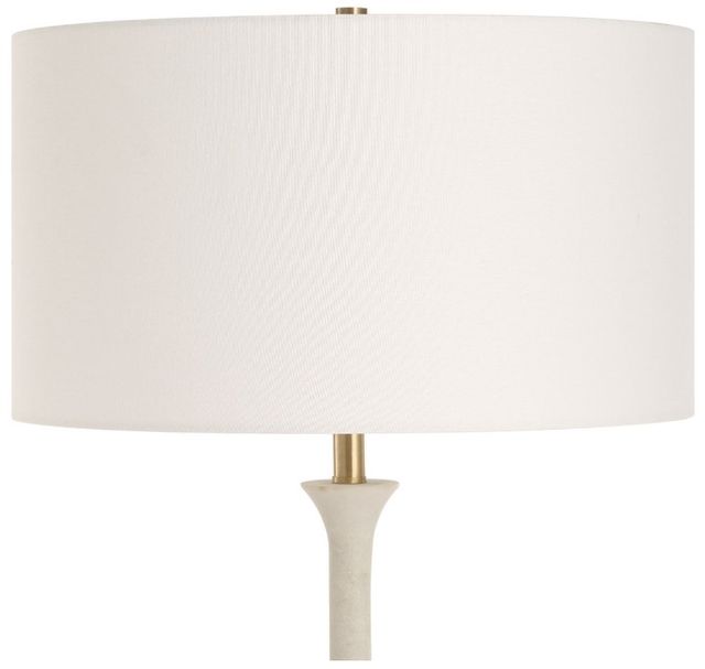 Uttermost® Dewdrop Antique Brass/Ivory Floor Lamp-3