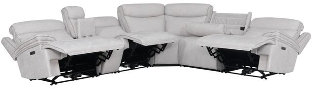 Parker House® Alpine 6-Piece Airy Snow Power Reclining Curved Sectional-1