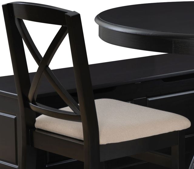 Linon Norah 4-Piece Black Nook Dining Set-2