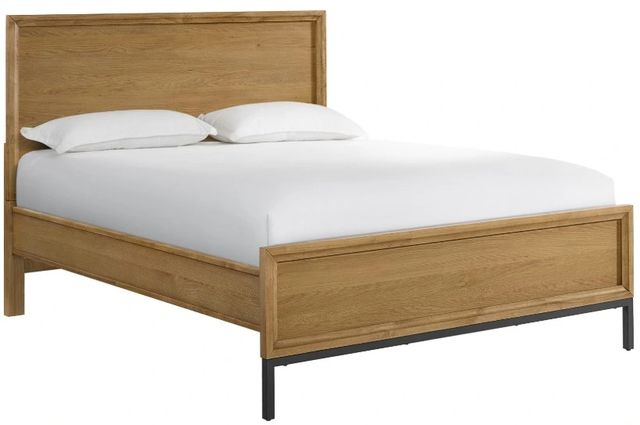 Intercon Newport Natural Oak Queen Panel Bed-0
