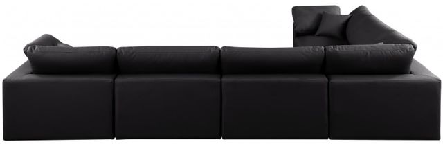 Meridian Furniture Comfy 6-Piece Black Vegan Leather Sectional -2