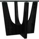 Elements International Oregon Glass Top Counter Table with Black Base-4