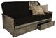 Kodiak Furniture Lexington Canton Black/Weathered Gray Full Storage Futon with Mattress-0