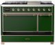 Ilve® Majestic III 48" Emerald Green Pro Style Dual Fuel Liquid Propane Range with Solid Door and Copper Trim-2