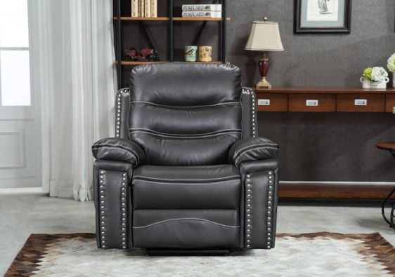 Milton Greens Stars Gray Power Recliner with USB Chair-2