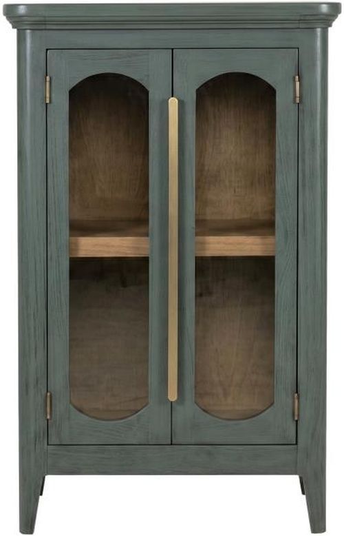 International Furniture Direct Brava Green 2-Door Console-2