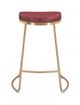 Zuo® Bree Burgundy and Gold Set of 2 Counter Stool-4