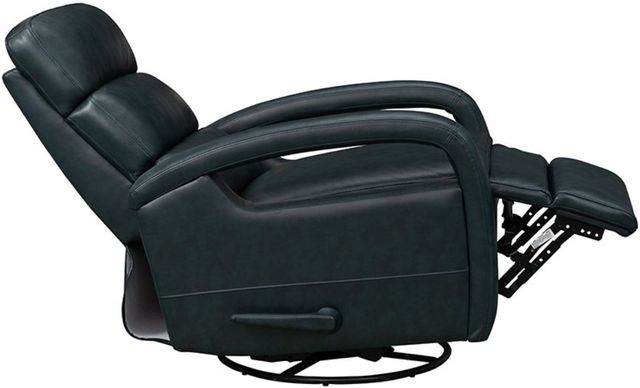 BarcaLounger® Nick Ryegate Sapphire Blue Leather Manual Swivel Glider Recliner-1