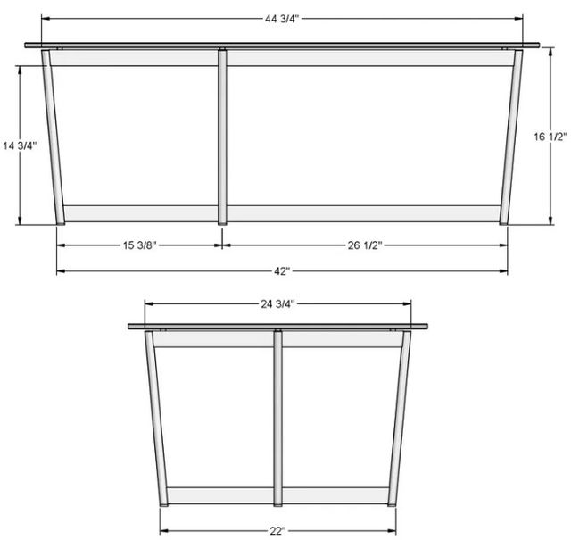 Amisco Customizable Jill Glass Top Coffee Table-1