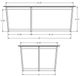 Amisco Customizable Jill Glass Top Coffee Table-1