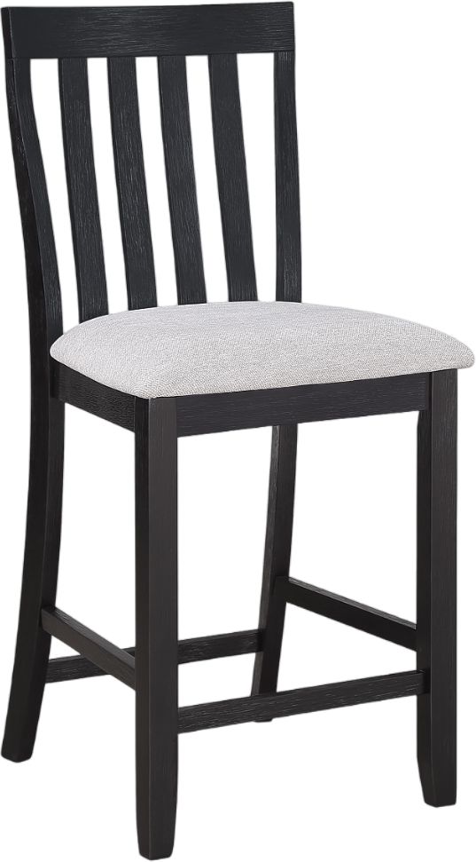 Crown Mark Delfin Black/Light Gray Counter Height Chair-0